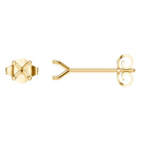 EA-2998 Yellow Gold Earrings UNSET - Main View