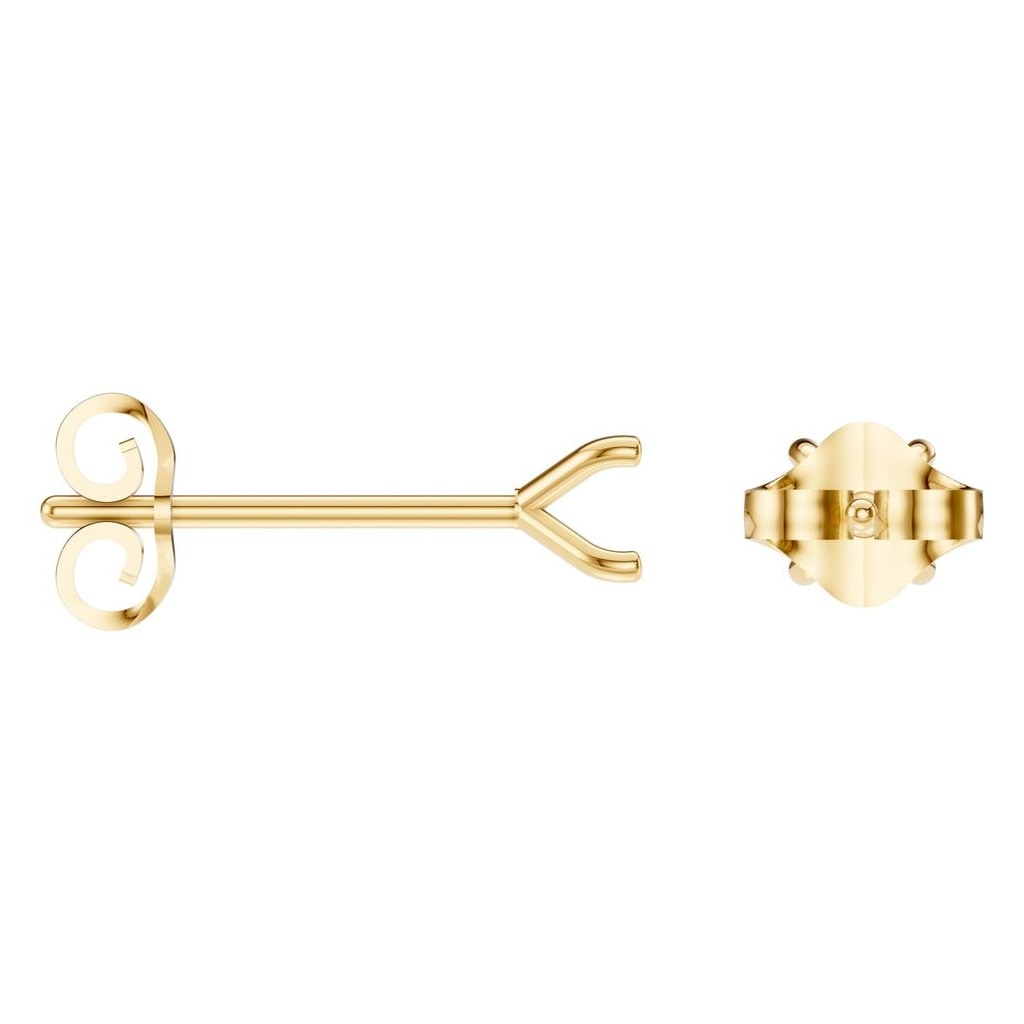 EA-2998 Yellow Gold Earrings UNSET - ANGLE