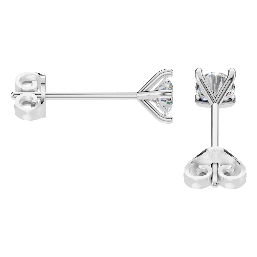 EA-2998 White Gold Earrings SET - Side View