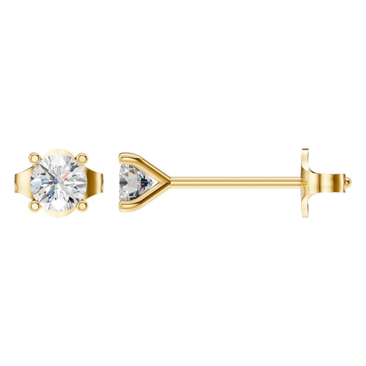 Solitaire Stud Earrings Mounting - Round 3.75mm