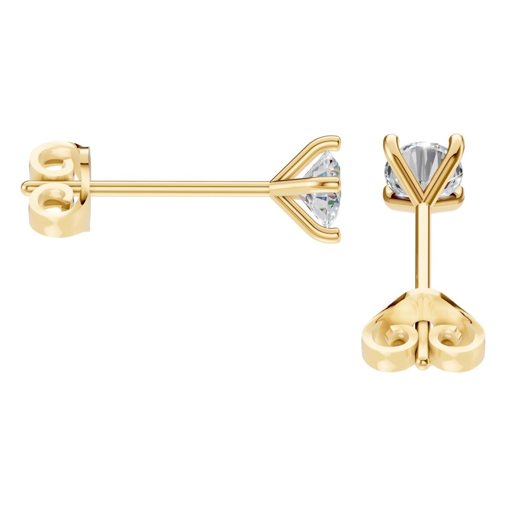 EA-2998 Yellow Gold Earrings SET - Side View