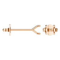 EA-2998 Rose Gold Earrings UNSET - ANGLE