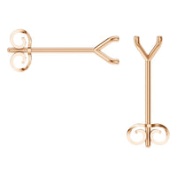 EA-2998 Rose Gold Earrings UNSET - BACK