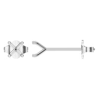 EA-2998 White Gold Earrings UNSET - Main View