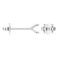 EA-2998 White Gold Earrings UNSET - ANGLE