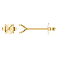 EA-2998 Yellow Gold Earrings UNSET - Main View