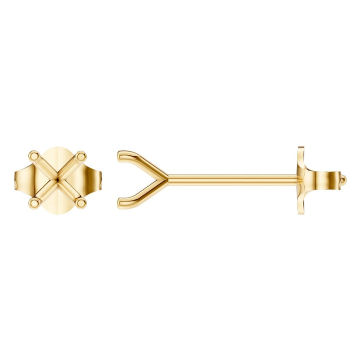 Solitaire Stud Earrings Mounting - Round 3.75mm