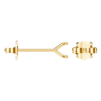 EA-2998 Yellow Gold Earrings UNSET - ANGLE