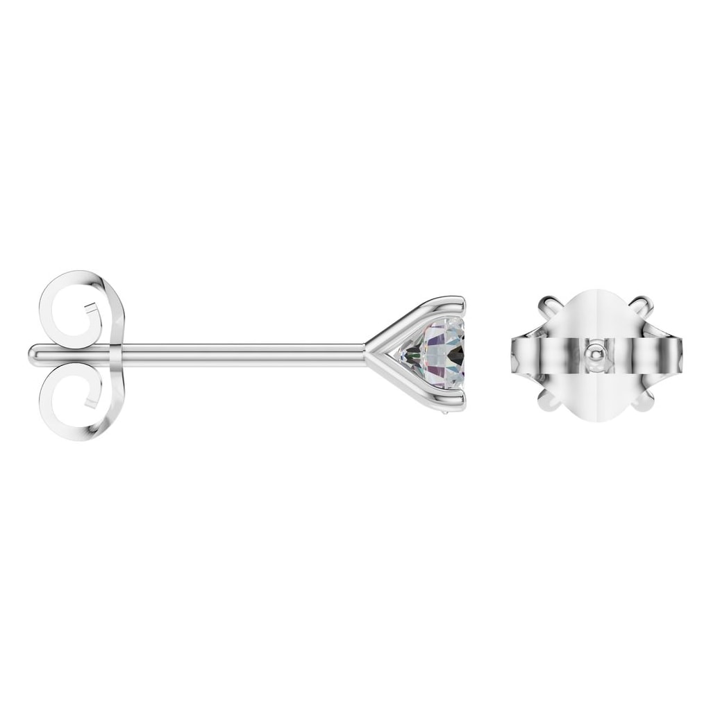 EA-2998 White Gold Earrings SET - ANGLE
