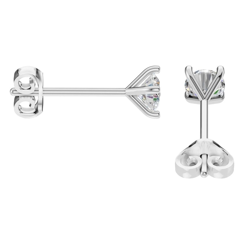 EA-2998 White Gold Earrings SET - Side View