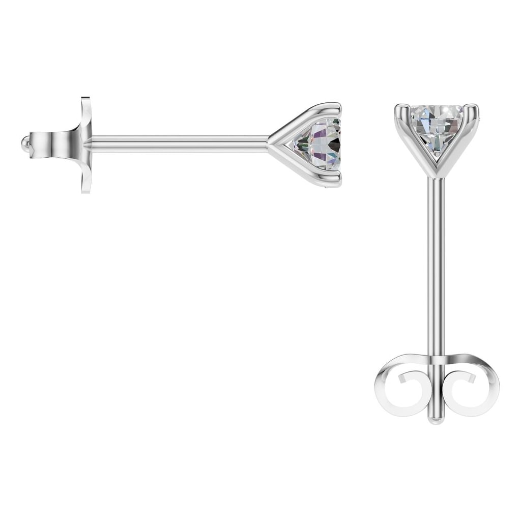 EA-2998 White Gold Earrings SET - BACK