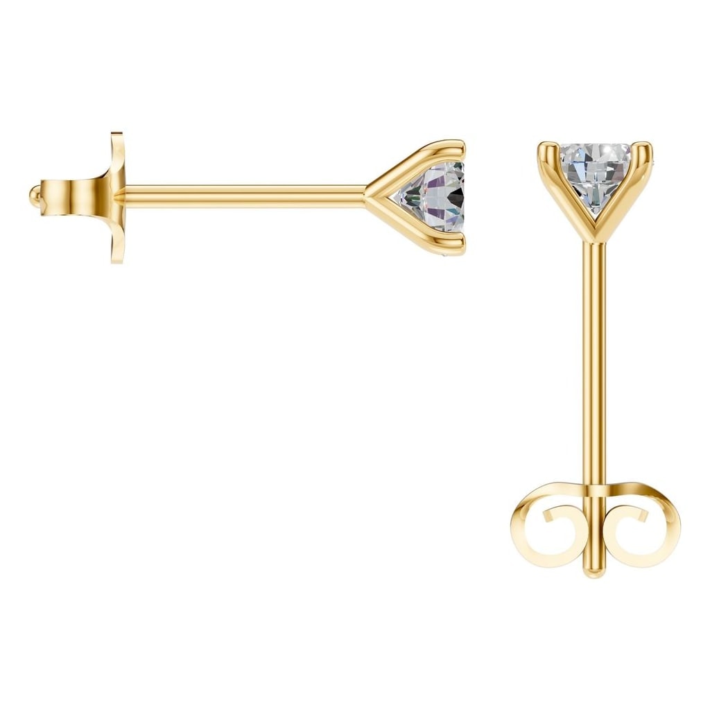 EA-2998 Yellow Gold Earrings SET - BACK