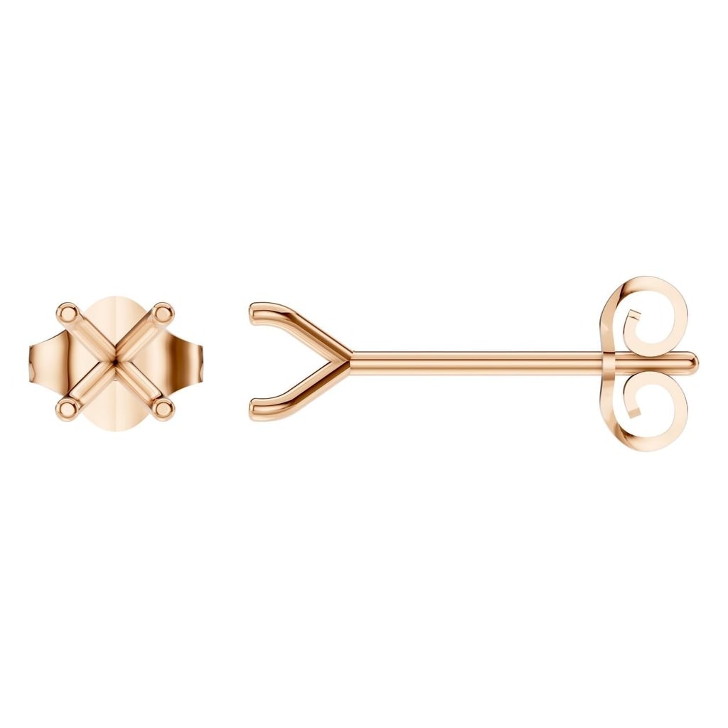 EA-2998 Rose Gold Earrings UNSET - Main View