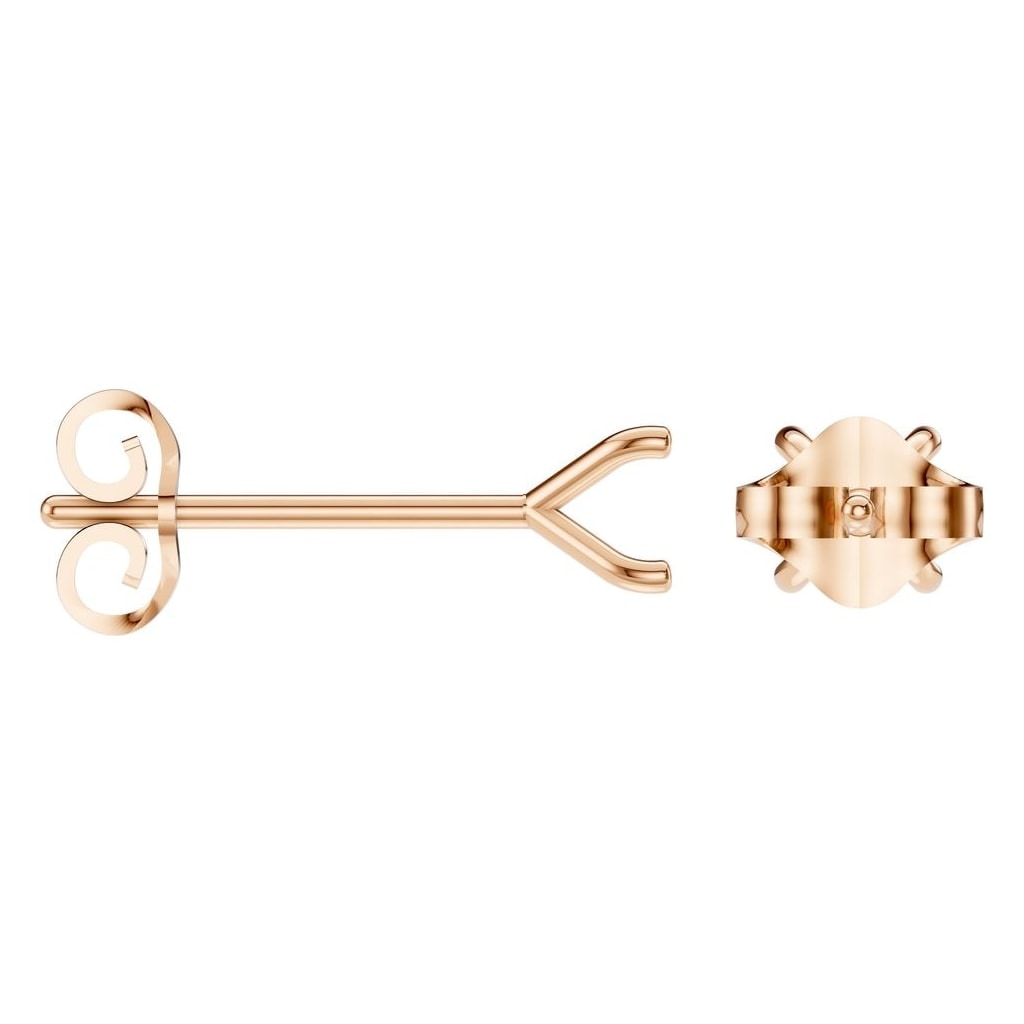 EA-2998 Rose Gold Earrings UNSET - ANGLE