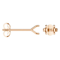EA-2998 Rose Gold Earrings UNSET - ANGLE