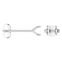 EA-2998 White Gold Earrings UNSET - ANGLE