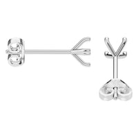 EA-2998 White Gold Earrings UNSET - Side View