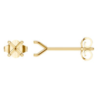 EA-2998 Yellow Gold Earrings UNSET - Main View