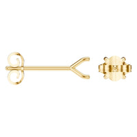 EA-2998 Yellow Gold Earrings UNSET - ANGLE