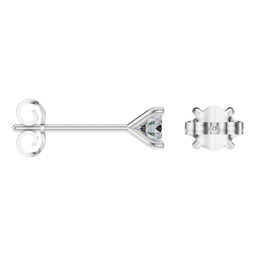 EA-2998 White Gold Earrings SET - ANGLE