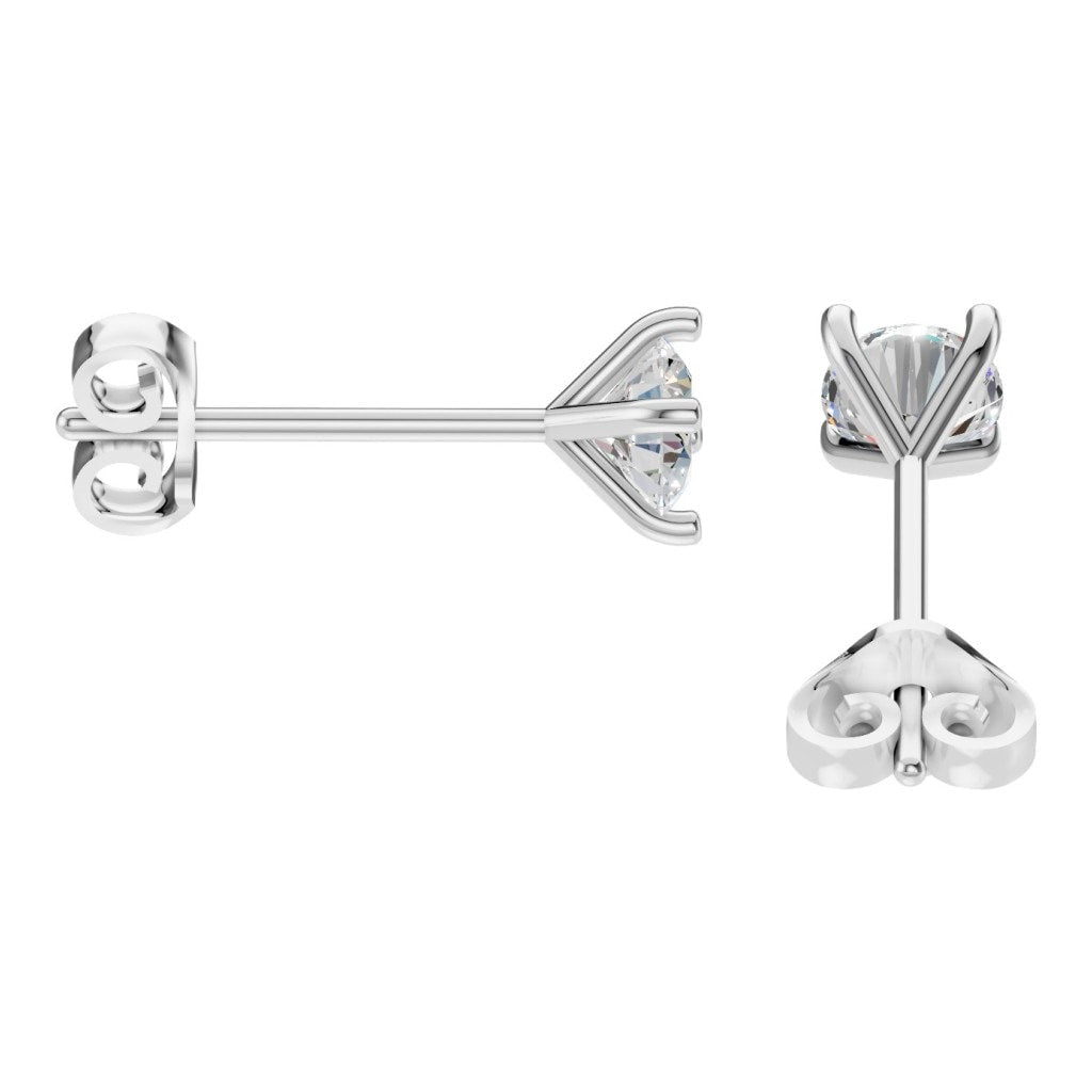 EA-2998 White Gold Earrings SET - Side View