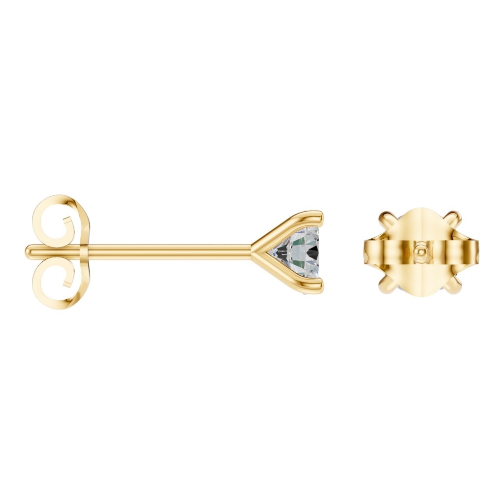 EA-2998 Yellow Gold Earrings SET - ANGLE