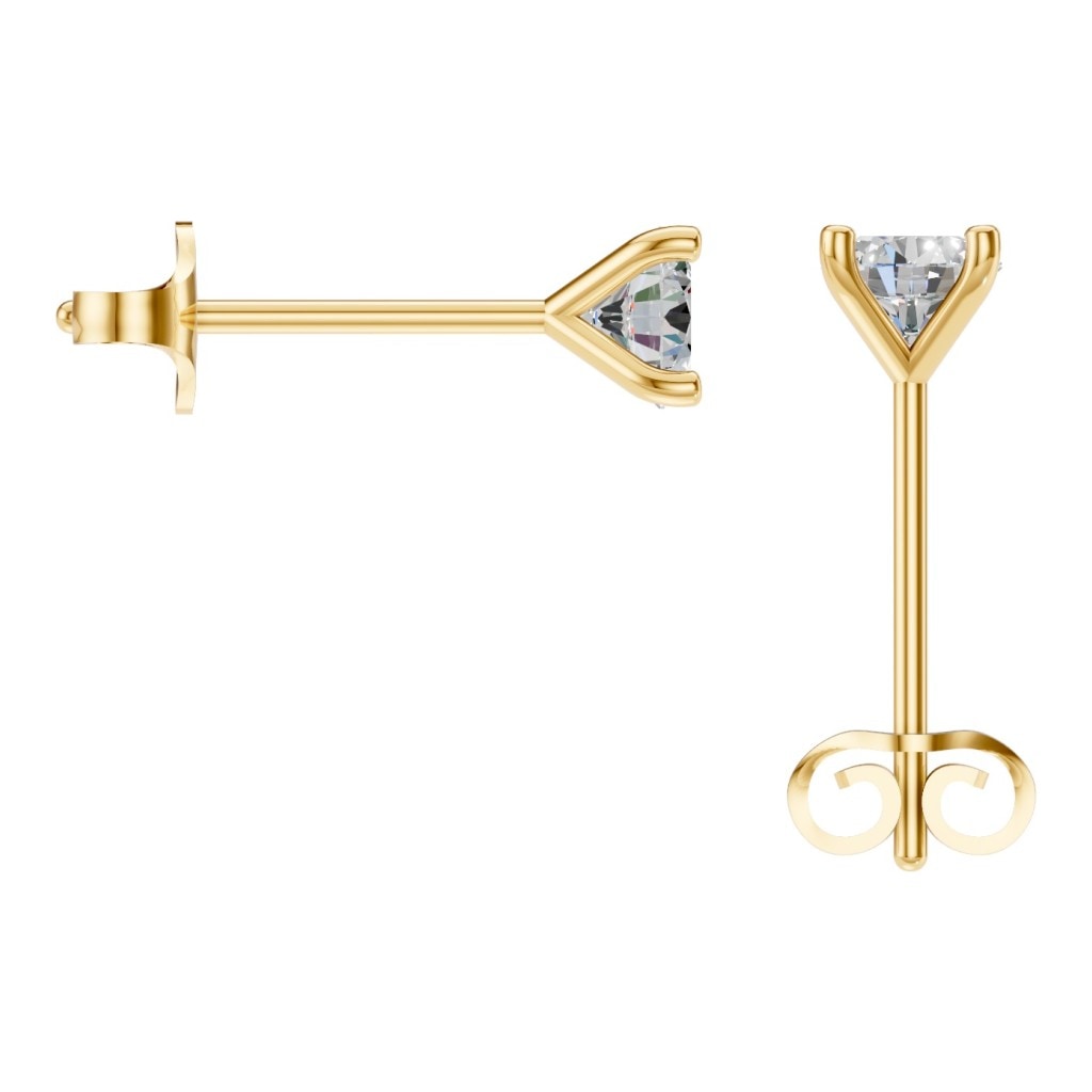 EA-2998 Yellow Gold Earrings SET - BACK