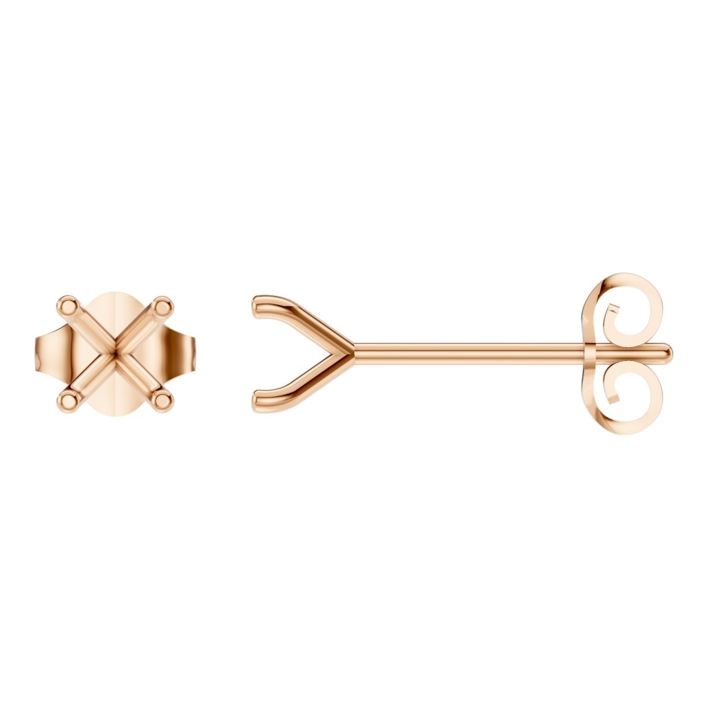 EA-2998 Rose Gold Earrings UNSET - Main View