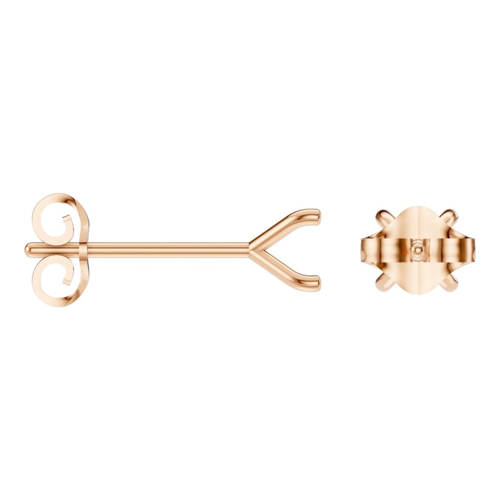 EA-2998 Rose Gold Earrings UNSET - ANGLE