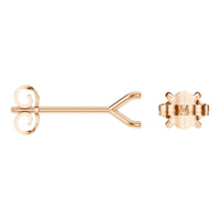 EA-2998 Rose Gold Earrings UNSET - ANGLE