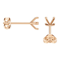 EA-2998 Rose Gold Earrings UNSET - Side View