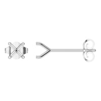 EA-2998 White Gold Earrings UNSET - Main View