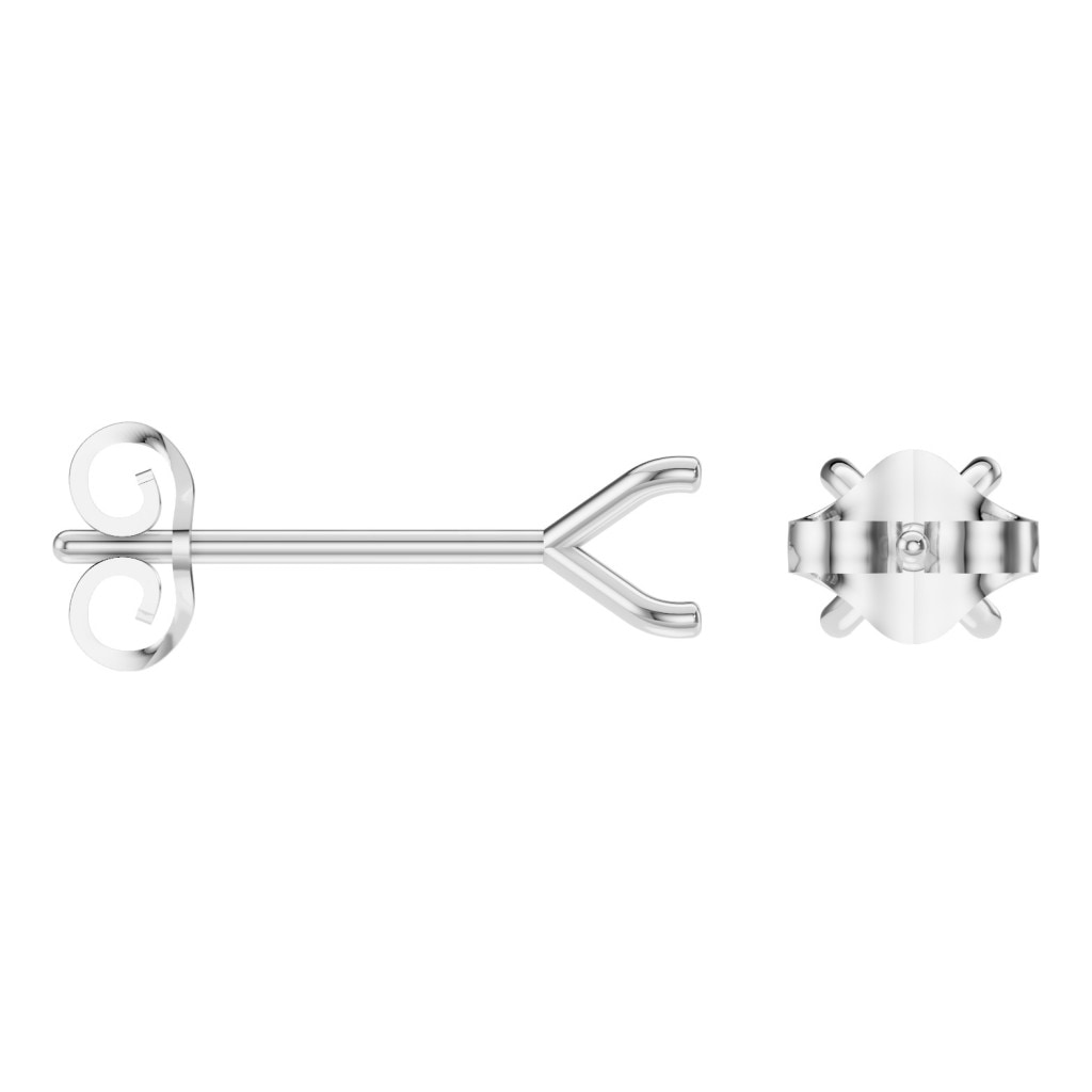 EA-2998 White Gold Earrings UNSET - ANGLE