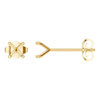 EA-2998 Yellow Gold Earrings UNSET - Main View