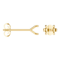 EA-2998 Yellow Gold Earrings UNSET - ANGLE