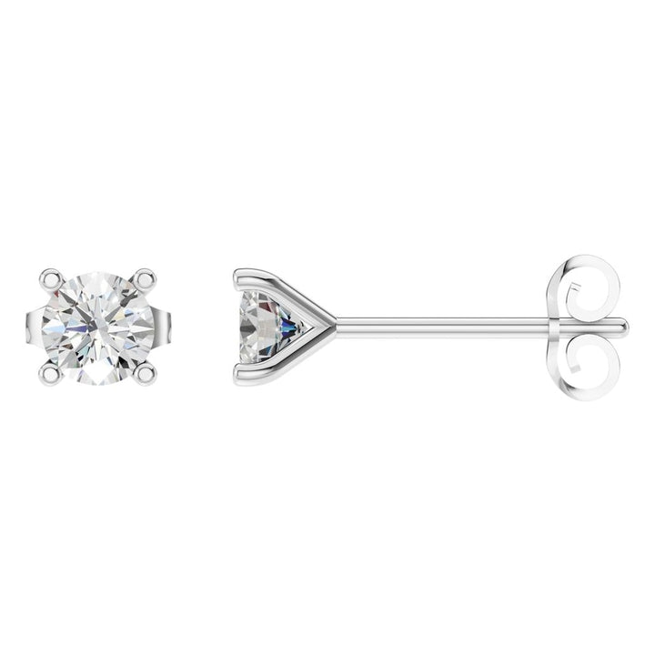 Solitaire Stud Earrings Mounting - Round 4.5mm
