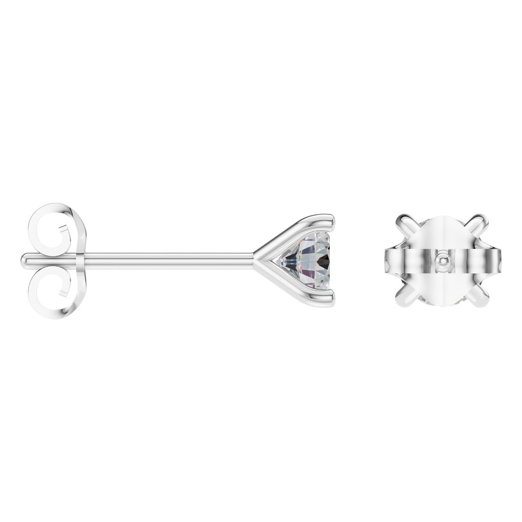 EA-2998 White Gold Earrings SET - ANGLE