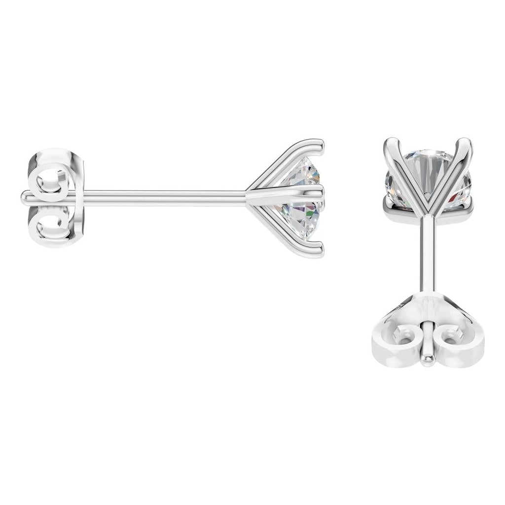 EA-2998 White Gold Earrings SET - Side View