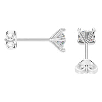 EA-2998 White Gold Earrings SET - Side View
