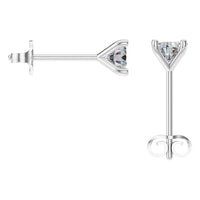EA-2998 White Gold Earrings SET - BACK