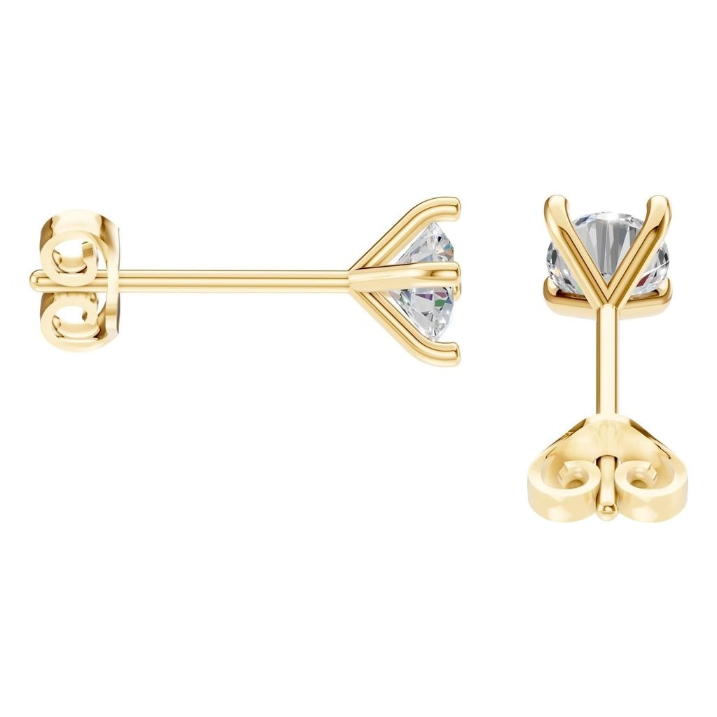 EA-2998 Yellow Gold Earrings SET - Side View