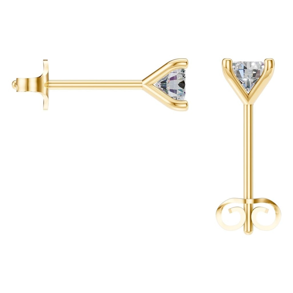 EA-2998 Yellow Gold Earrings SET - BACK