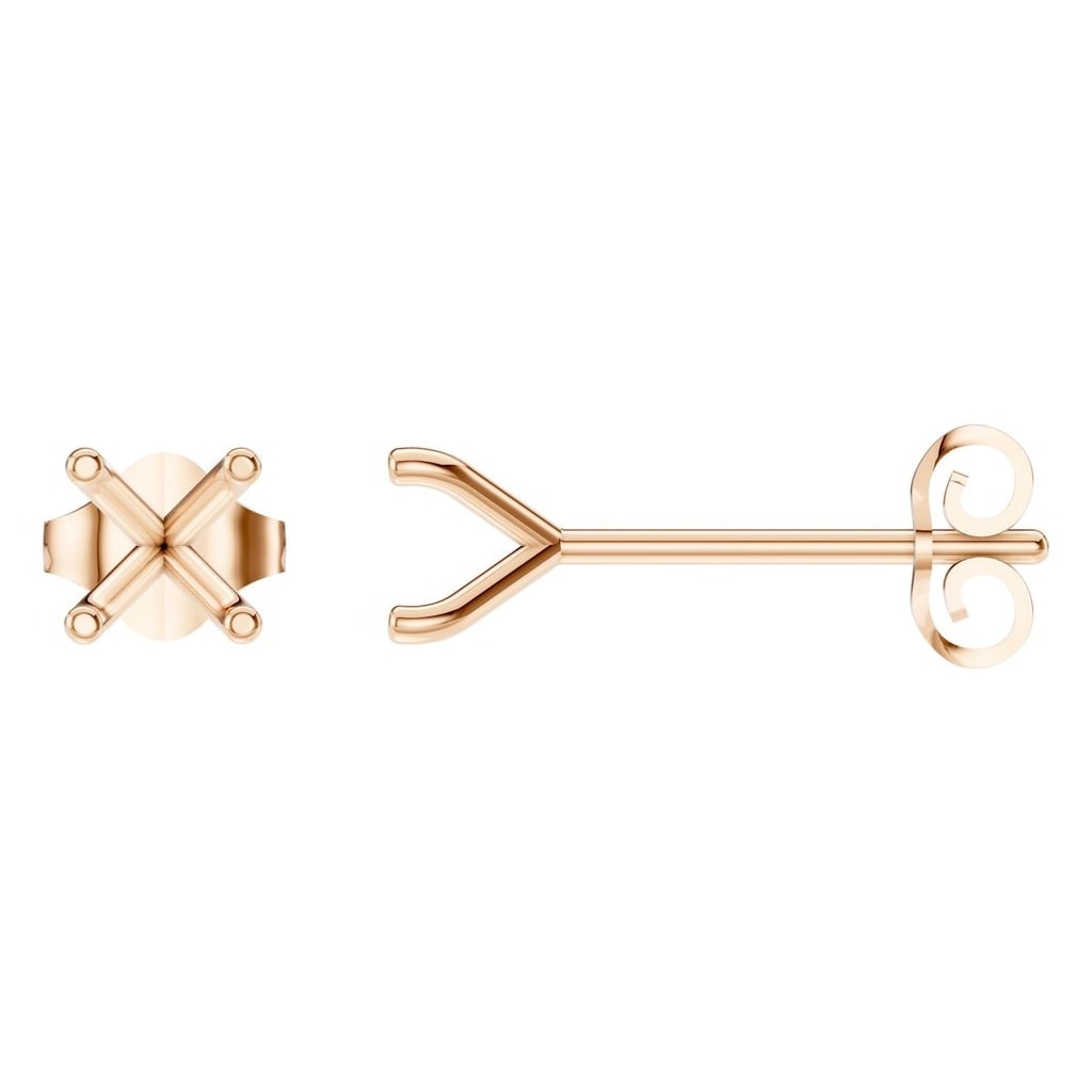 EA-2998 Rose Gold Earrings UNSET - Main View