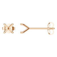 EA-2998 Rose Gold Earrings UNSET - Main View