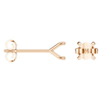 EA-2998 Rose Gold Earrings UNSET - ANGLE