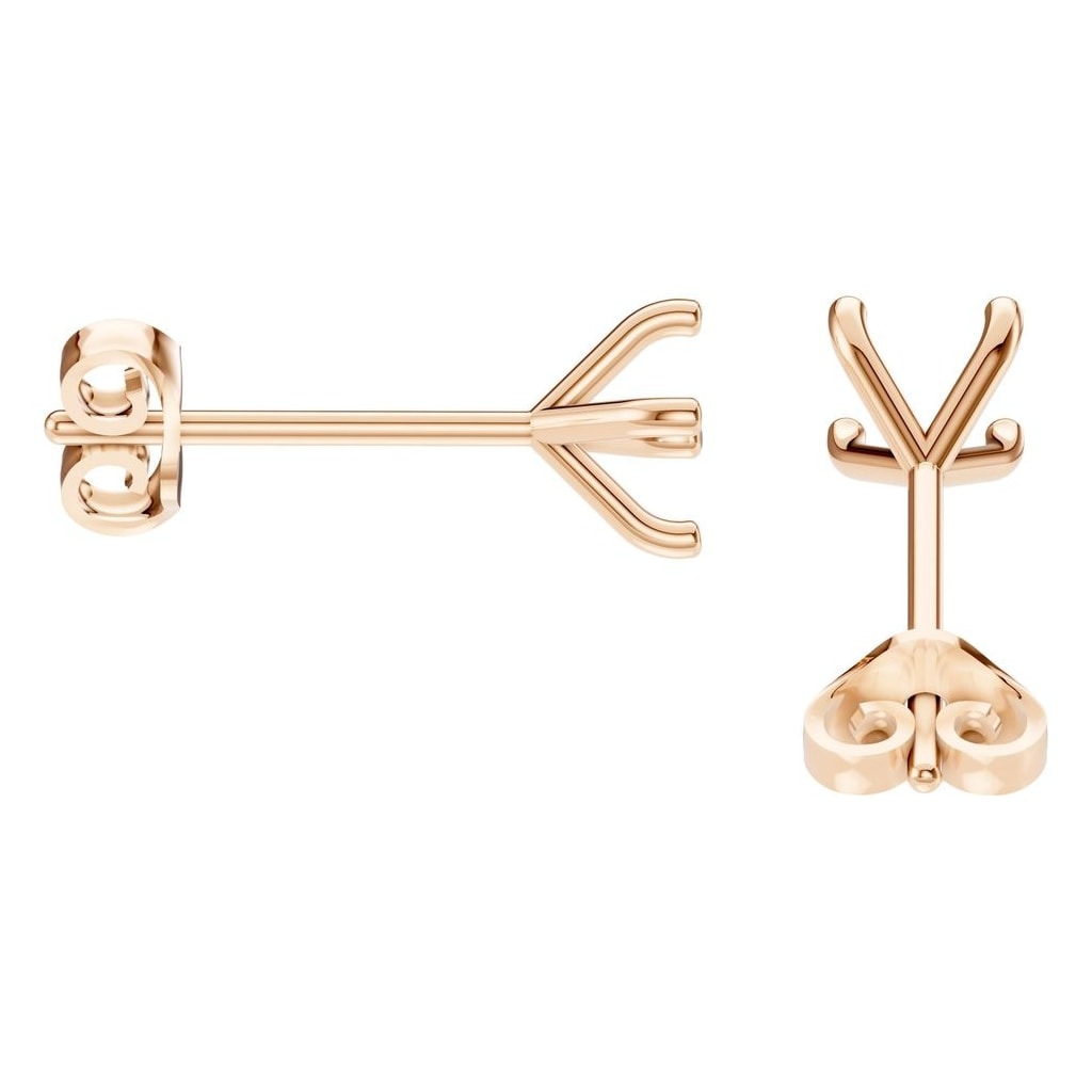 EA-2998 Rose Gold Earrings UNSET - Side View