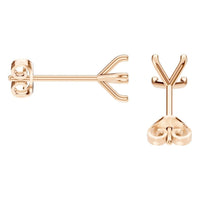 EA-2998 Rose Gold Earrings UNSET - Side View