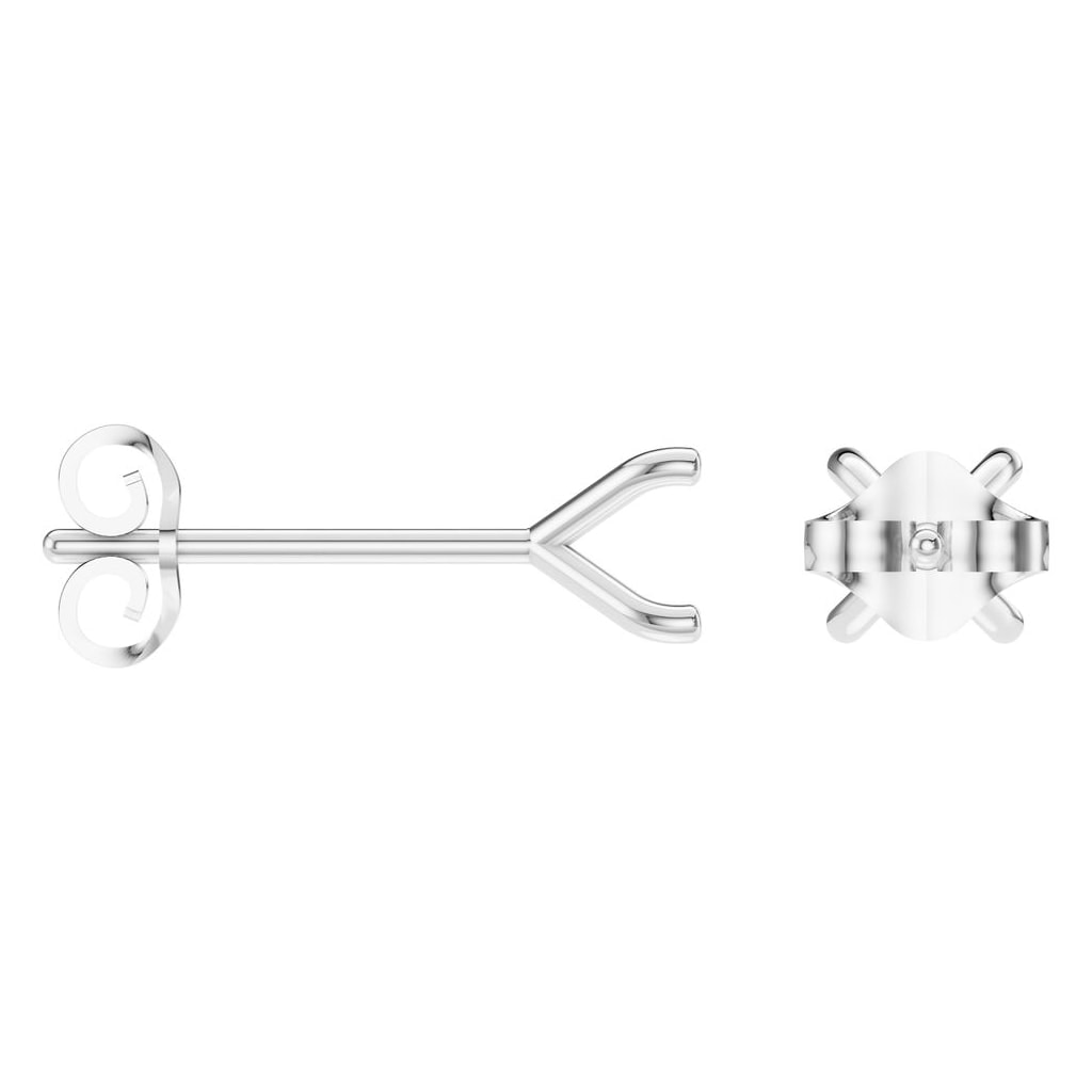 EA-2998 White Gold Earrings UNSET - ANGLE