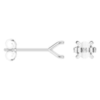 EA-2998 White Gold Earrings UNSET - ANGLE