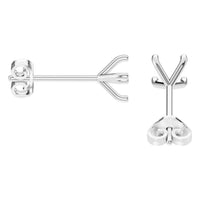 EA-2998 White Gold Earrings UNSET - Side View